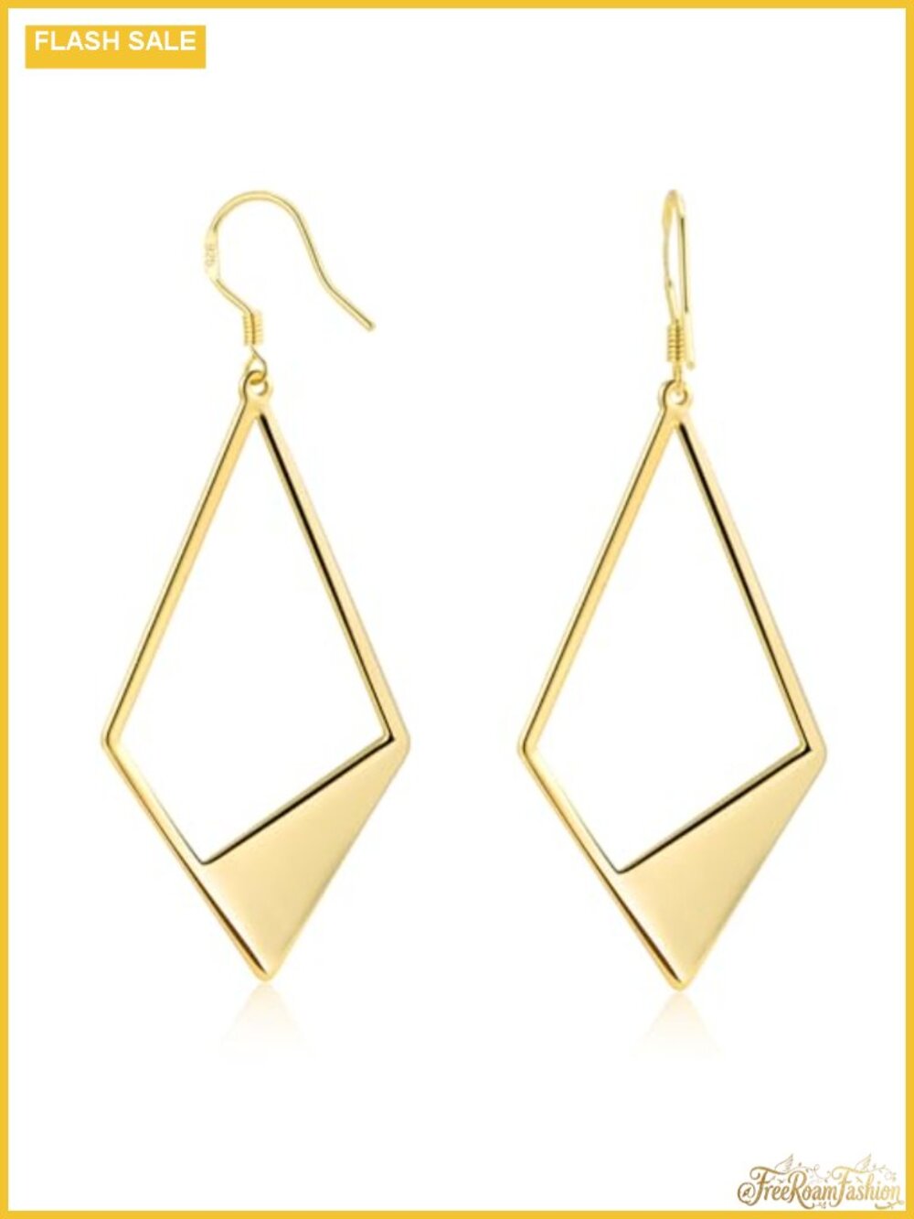 14K Gold Plated Dangle Earrings Hypoallergenic Drop Statement
